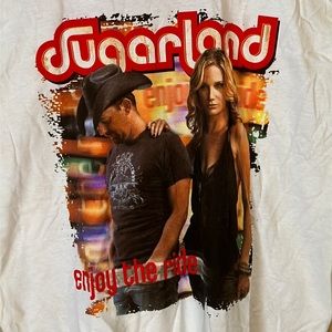Sugar land Enjoy the ride concert 2 sided T-SHIRT White XL